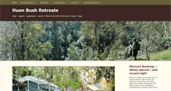 Desktop Screenshot of huonbushretreats.com
